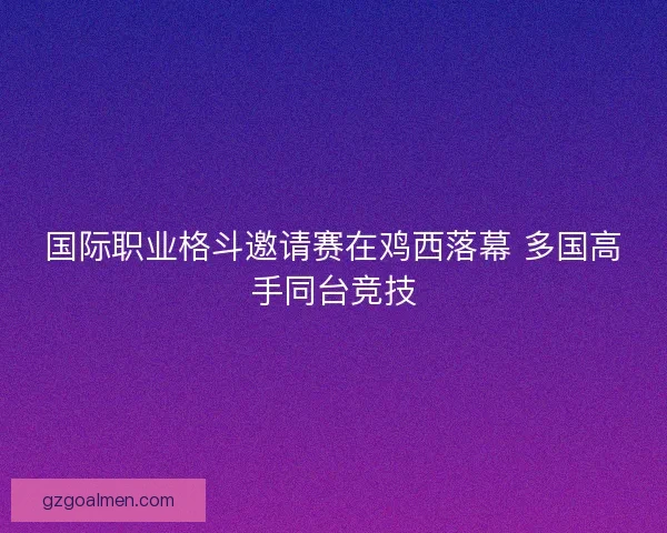 国际职业格斗邀请赛在鸡西落幕 多国高手同台竞技